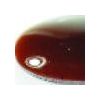 Cabochon rond 12mm. Ambre foncé.