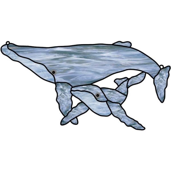 Patron pour vitrail " Baleine ". Format 245mm x 128mm