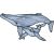 Patron pour vitrail " Baleine ". Format 245mm x 128mm