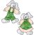 Patrons pour vitrail " Lapins ". Format A4