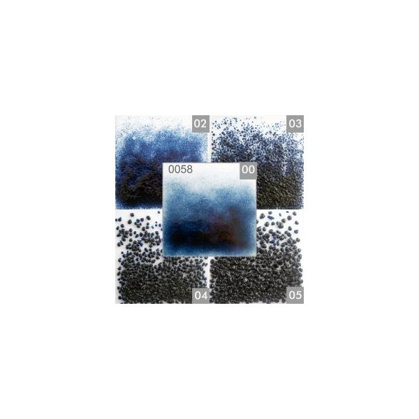 Fritte v.float  0058. Bleu foncé transparent. Pot 250gr. COE 82