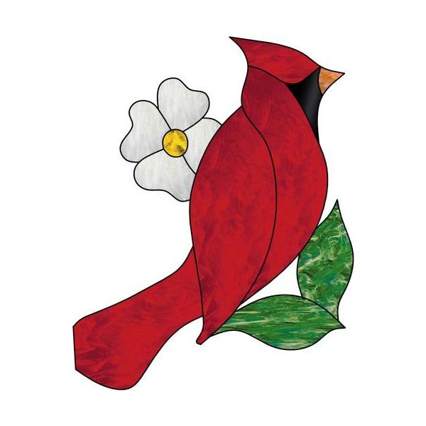 Patron pour vitrail " Cardinal " Format A4