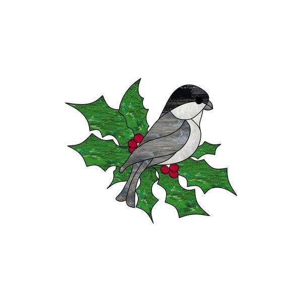 Patron pour vitrail " Mésange 1 " Format A4