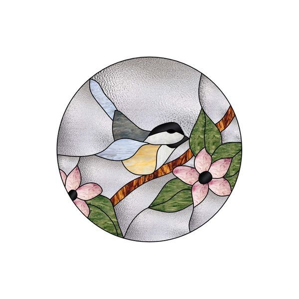 Patron pour vitrail " Mésange 2" Format A4