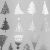 Décalcomanie pour fusing ou céramique. Arbres de Noël. Argent