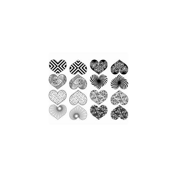 Décalcomanie pour fusing ou céramique. Cœur moderne noir