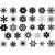 Décalcomanie pour fusing ou céramique. Flocons de neige noir