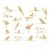 Décalcomanie pour fusing ou céramique. Oiseaux. Or