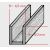 Baguette de plomb U4 x 4mm. Long. 2m