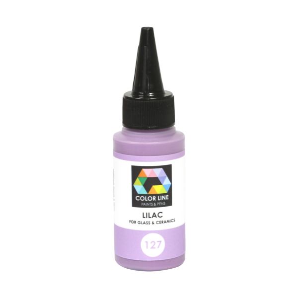 Peinture Color Line 127.  Llias. Flacon de 62gr. Verre ou porcelaine