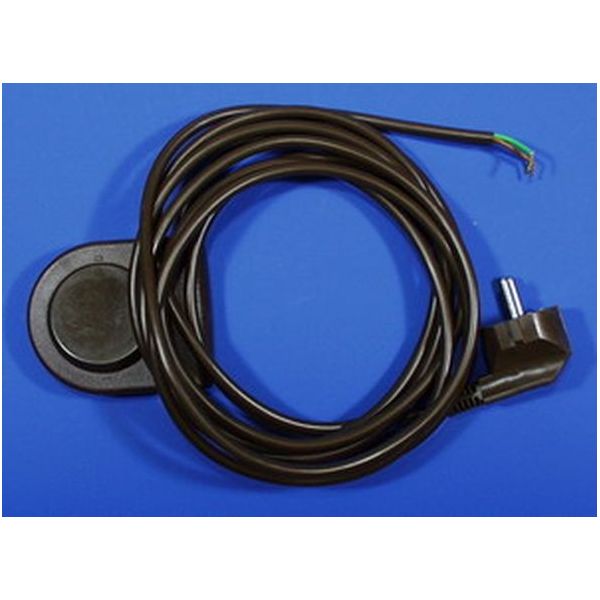 Câble électrique 3x0.75mm2. Brun avec interrupteur à pied