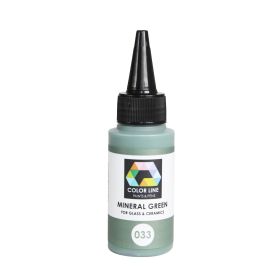 Peinture Color Line 033.  Vert minéral. Flacon de 62gr. Verre ou porcelaine