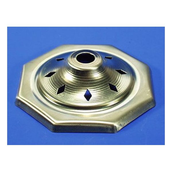 Coiffe à  8 cotés avec rebords et perforé. Coté de 3.2cm