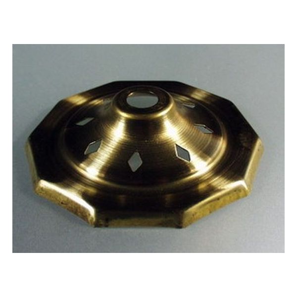 Coiffe à  10 cotés avec rebords et perforé. Coté de 2.5cm