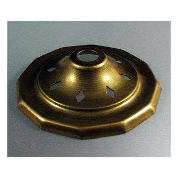 Coiffe à  12 cotés avec rebords et perforé. Coté de 2.2cm