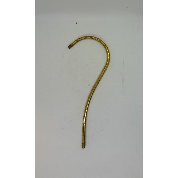 Col de cygne fileté aux extrémités M10x1. Hauteur 30cm. Laiton