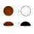 Cabochon rond 6mm. Ambre foncé.