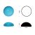 Cabochon rond 6mm. Bleu aigue-marine.