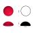 Cabochon rond 6mm. Rouge foncé.