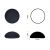 Cabochon rond 6mm. Noir opal.