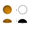 Cabochon rond 8mm. Ambre moyen.