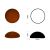 Cabochon rond 8mm. Ambre foncé.