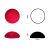 Cabochon rond 8mm. Rouge foncé.