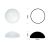 Cabochon rond 8mm. Blanc opal.