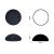 Cabochon rond 8mm. Noir opal.