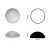Cabochon rond 12mm. Clair.