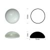 Cabochon rond 15mm. Clair.