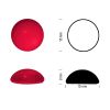Cabochon rond 15mm. Rouge foncé.