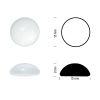 Cabochon rond 15mm. Blanc opal.