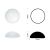 Cabochon rond 15mm. Blanc opal.