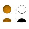 Cabochon rond 18mm. Ambre moyen.