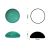 Cabochon rond 18mm. Vert mousse.