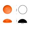 Cabochon rond 18mm. Orange.