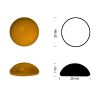 Cabochon rond 25mm. Ambre moyen.