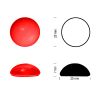 Cabochon rond 25mm. Rouge clair.