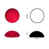 Cabochon rond 25mm. Rouge foncé.