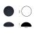 Cabochon rond 25mm. Noir opal.