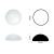 Cabochon rond 30mm. Blanc opal.