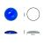 Cabochon rond 35mm. Bleu.