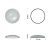 Cabochon rond 40mm. Clair.