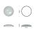 Cabochon rond 15mm. Clair fond plat.