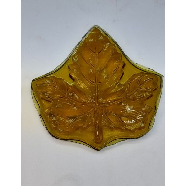Feuille de vigne en verre. 8cm / 8cm