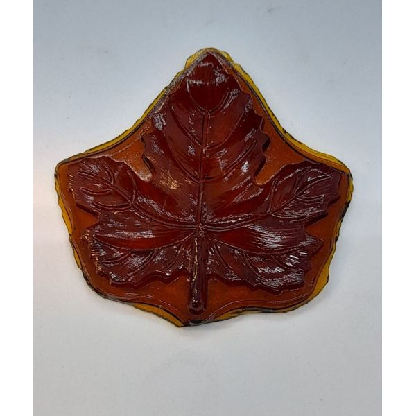 Feuille de vigne en verre. 6cm / 6cm