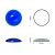 Cabochon rond 15mm. Bleu cobalt. Fond plat