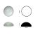Cabochon rond 18mm. Clair irisé