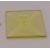 Verre biseauté plat jaune. 3.18cm x 3.18cm.